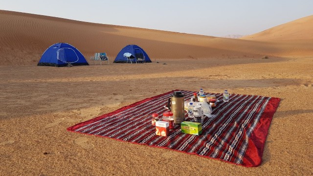 Private camping in the empty quarter Salalah